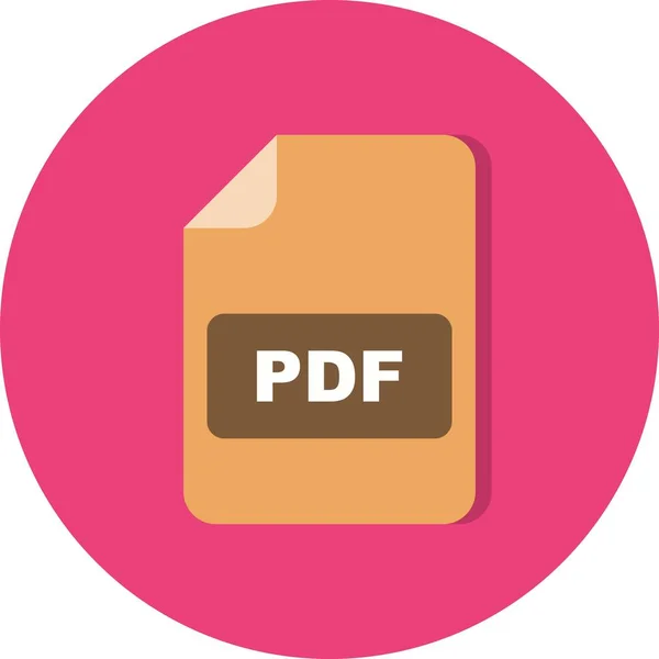 Illustrazione Icona PDF — Foto Stock