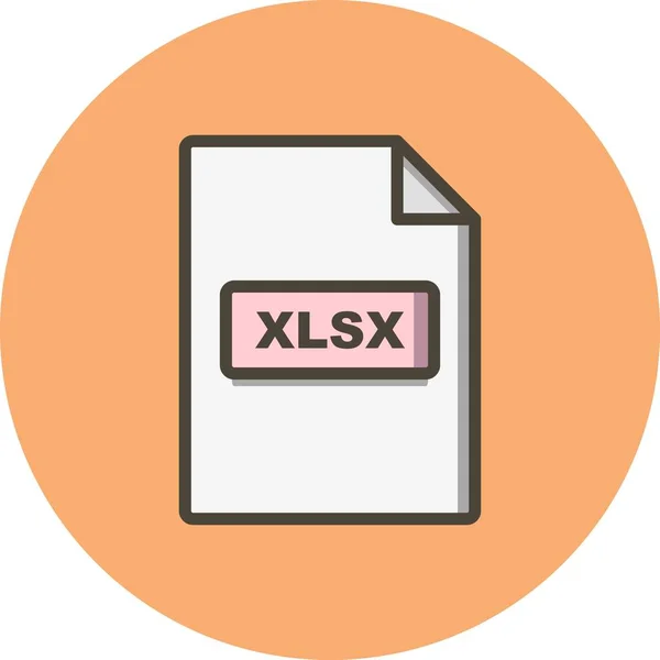 일러스트레이션 Xlsx 아이콘 — 스톡 사진