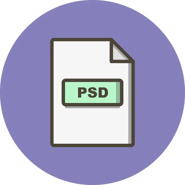 Ilustracja PSD ikona — Zdjęcie stockowe