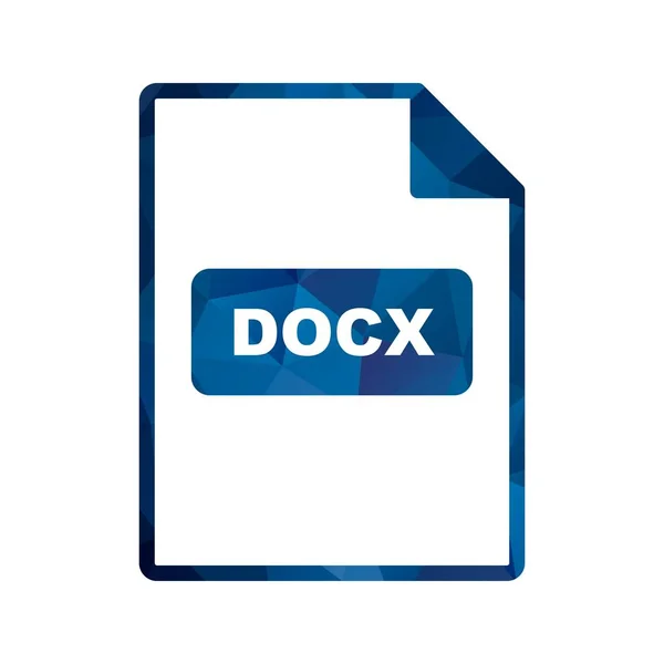 Ilustracja docx ikona — Zdjęcie stockowe