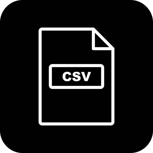 Illustrazione Icona CSV — Foto Stock