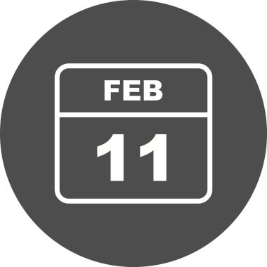 11 Şubat tarih tek günlük takvim