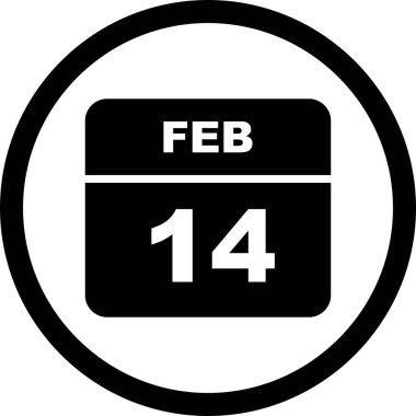 14 Şubat tarih tek günlük takvim