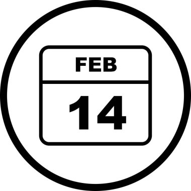 14 Şubat tarih tek günlük takvim