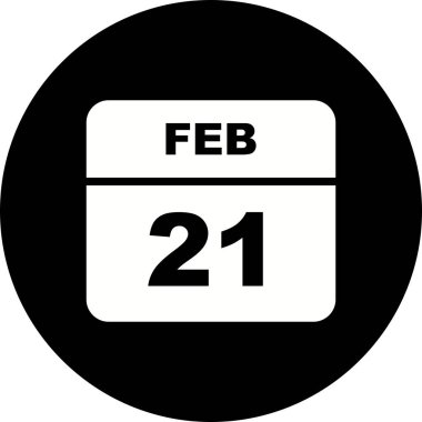 21 Şubat tarih tek günlük takvim