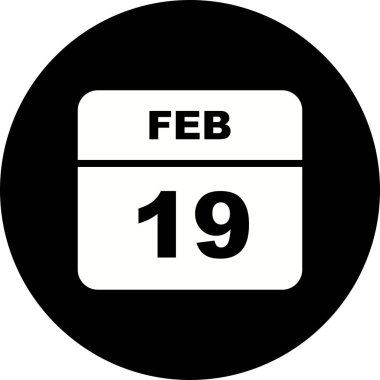 19 Şubat tarih tek günlük takvim