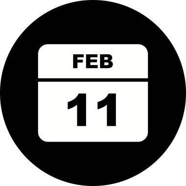 11 Şubat tarih tek günlük takvim