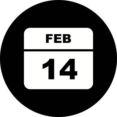 14 Şubat tarih tek günlük takvim