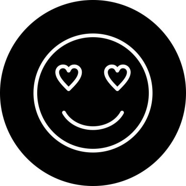 İllüstrasyon Aşk Emoji Simgesi         