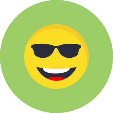 İllüstrasyon Cool Emoji Simgesi