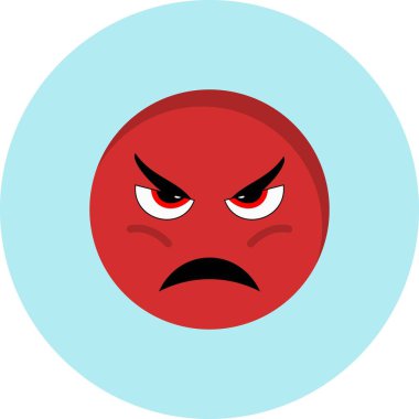 İllüstrasyon Kızgın Emoji Simgesi