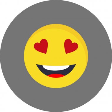 İllüstrasyon Aşk Emoji Simgesi         