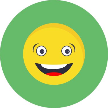 İllüstrasyon Gülen Emoji Simgesi         