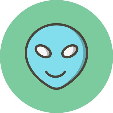 İllüstrasyon Alien Emoji Simgesi