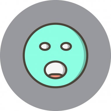 İllüstrasyon Bağıran Emoji Simgesi