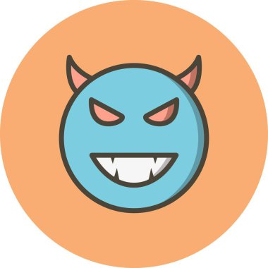 İllüstrasyon Şeytan Emoji Simgesi