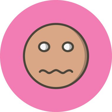 İllüstrasyon Sinir Emoji Simgesi 