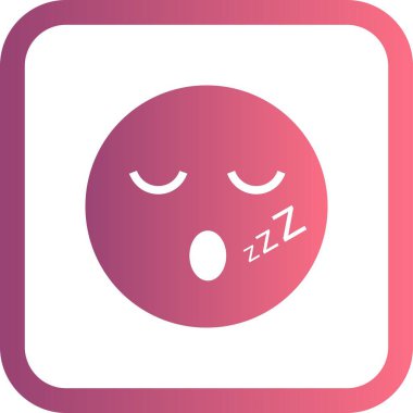 İllüstrasyon Uyku Emoji Simgesi