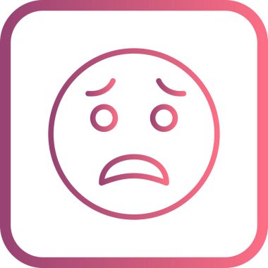 İllüstrasyon Korkmuş Emoji Simgesi