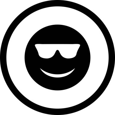 İllüstrasyon Cool Emoji Simgesi