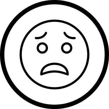 İllüstrasyon Korkmuş Emoji Simgesi