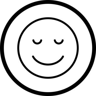 İllüstrasyon Sakin Emoji Simgesi         