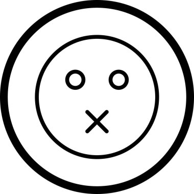 İllüstrasyon Sessize Emoji Simgesi        