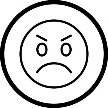 İllüstrasyon Kızgın Emoji Simgesi