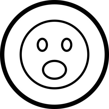 İllüstrasyon Sürpriz Emoji Simgesi 