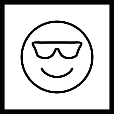 İllüstrasyon Cool Emoji Simgesi