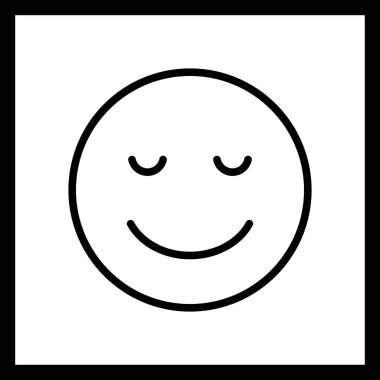 İllüstrasyon Sakin Emoji Simgesi         