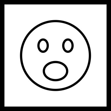 İllüstrasyon Sürpriz Emoji Simgesi 