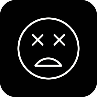 İllüstrasyon Ölü Emoji Simgesi