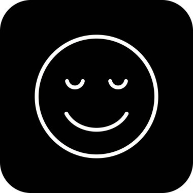 İllüstrasyon Sakin Emoji Simgesi         