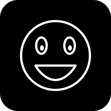 İllüstrasyon Gülen Emoji Simgesi         