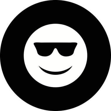 İllüstrasyon Cool Emoji Simgesi