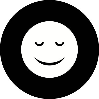 İllüstrasyon Sakin Emoji Simgesi         