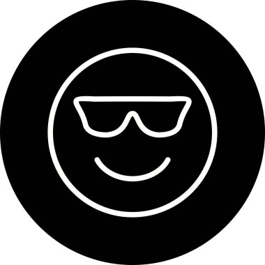 İllüstrasyon Cool Emoji Simgesi