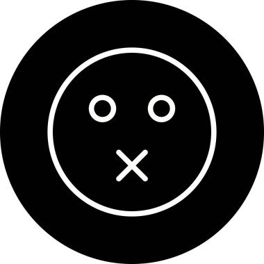 İllüstrasyon Sessize Emoji Simgesi        