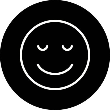 İllüstrasyon Sakin Emoji Simgesi         