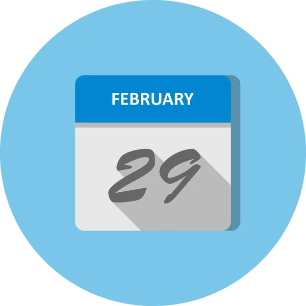 29. Februar an einem einzigen Tag im Kalender — Stockfoto