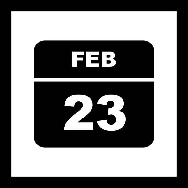 23. Februar an einem einzigen Tag — Stockfoto