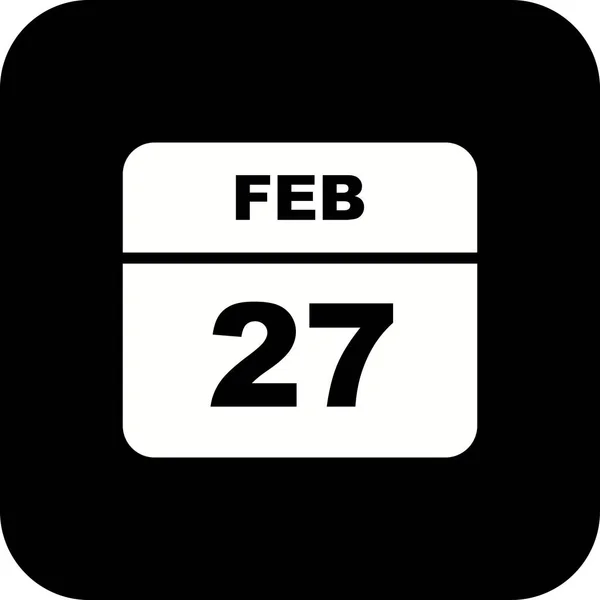 27. Februar an einem einzigen Tag — Stockfoto