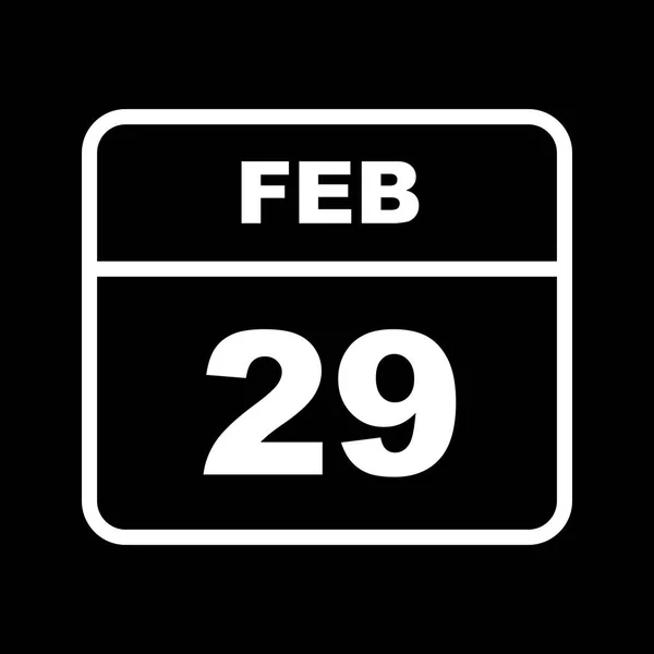 February 29th Date on a Single Day Calendar — Stock Photo, Image