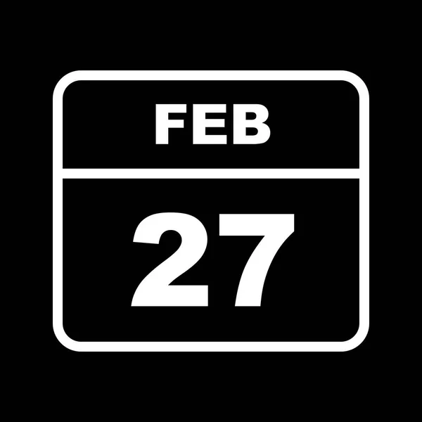 27. Februar an einem einzigen Tag — Stockfoto