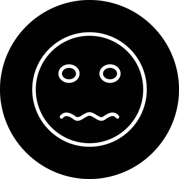 Illustratie zenuwachtig Emoji icoon — Stockfoto