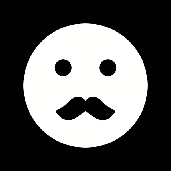 Illustration ikon för mustasch-emoji — Stockfoto