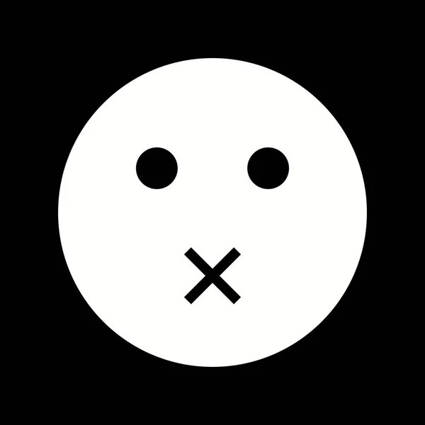 Ilustración Mute Emoji Icono — Foto de Stock