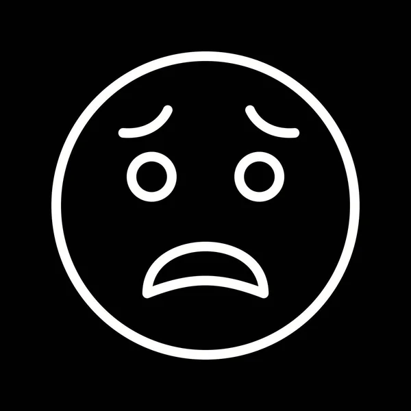 Ilustracja przerażona ikona emoji — Zdjęcie stockowe