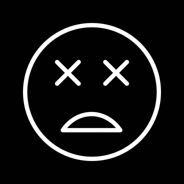 Illustratie Dead Emoji-pictogram — Stockfoto